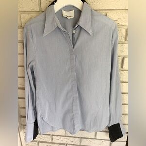 3.1 Phillip Lim Striped Long Sleeve Zipper Cuff Blouse size 4